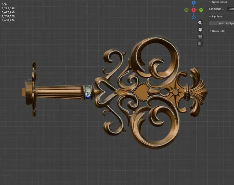 Golden Decorative Key