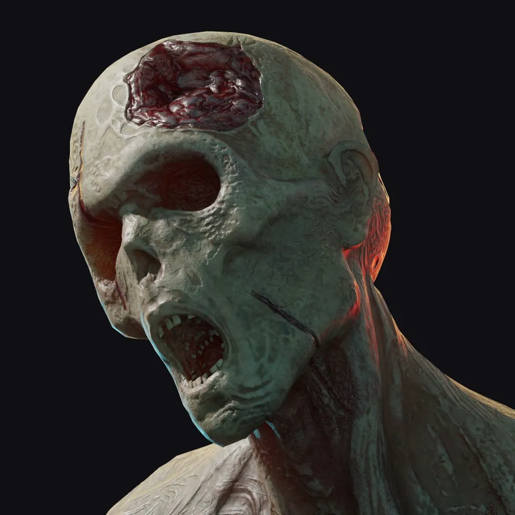 Zombie Head Sculpt